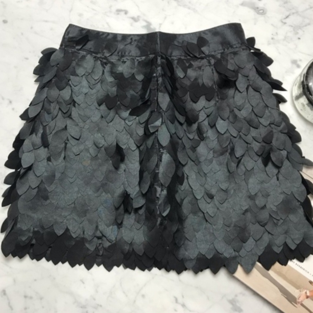 Kardashian Kollection Black Feathered Skirt